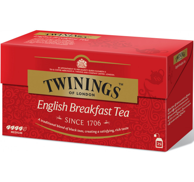 Ceai Twinings Negru English Breakfast 25 Pliculete